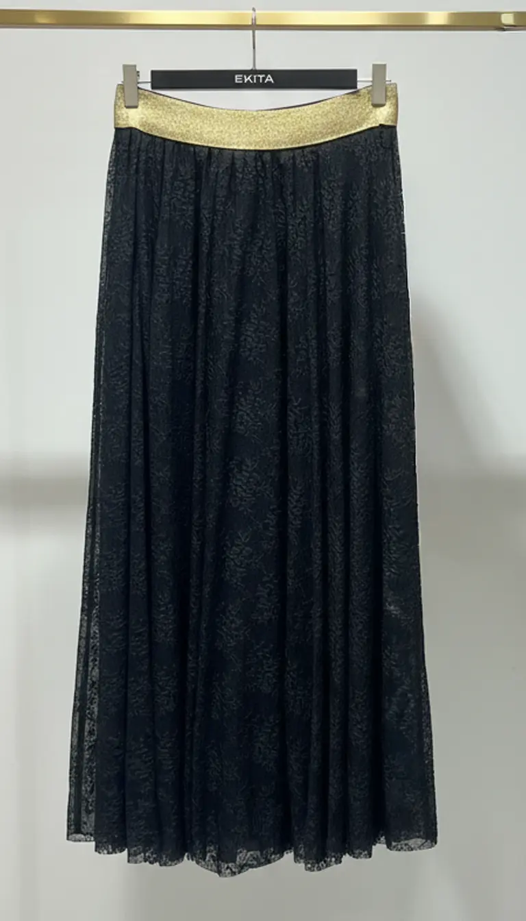 Jupe longue en dentelle noire – Image 4