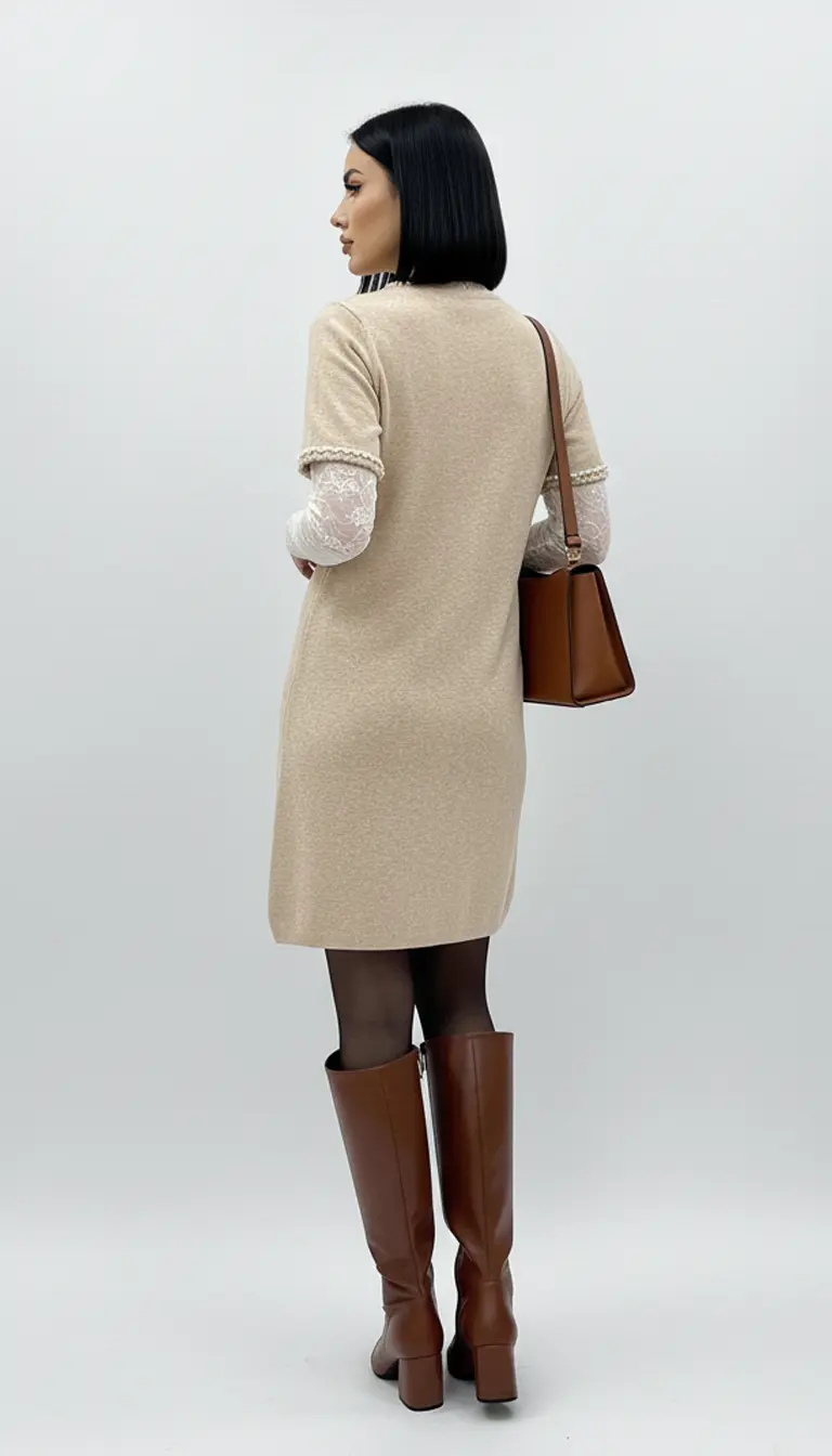 Robe courte femme en maille douce – Image 6