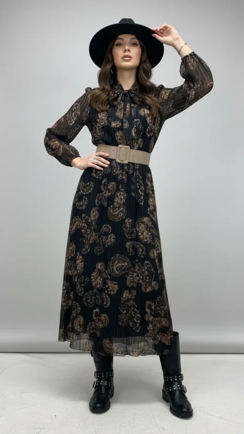 Robe longue en voile