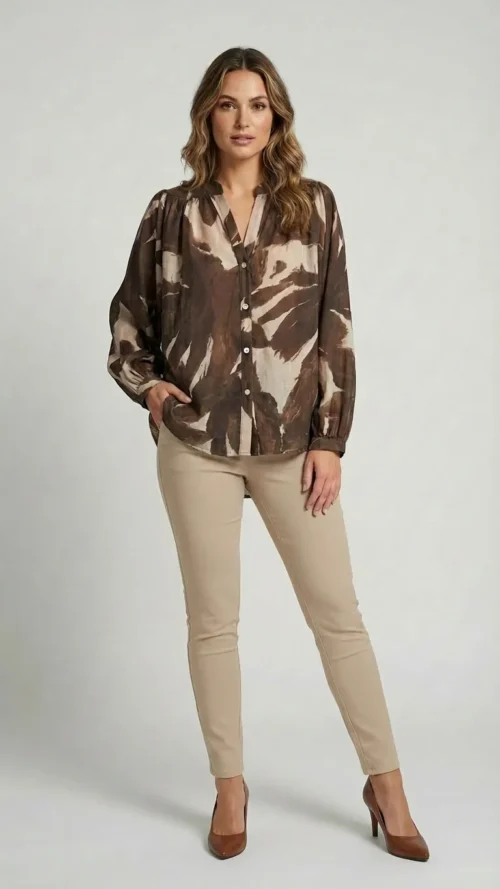 Chemisier oversize imprimée