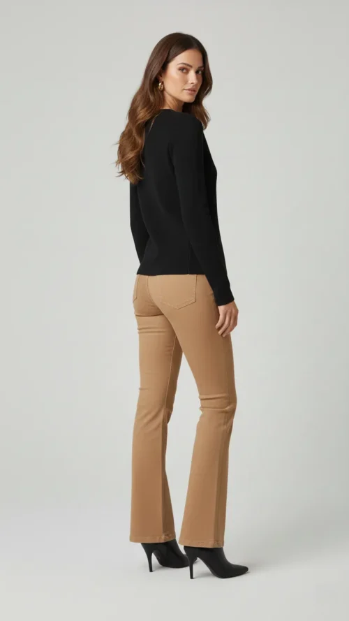 Gilet avec broche doré noir femme