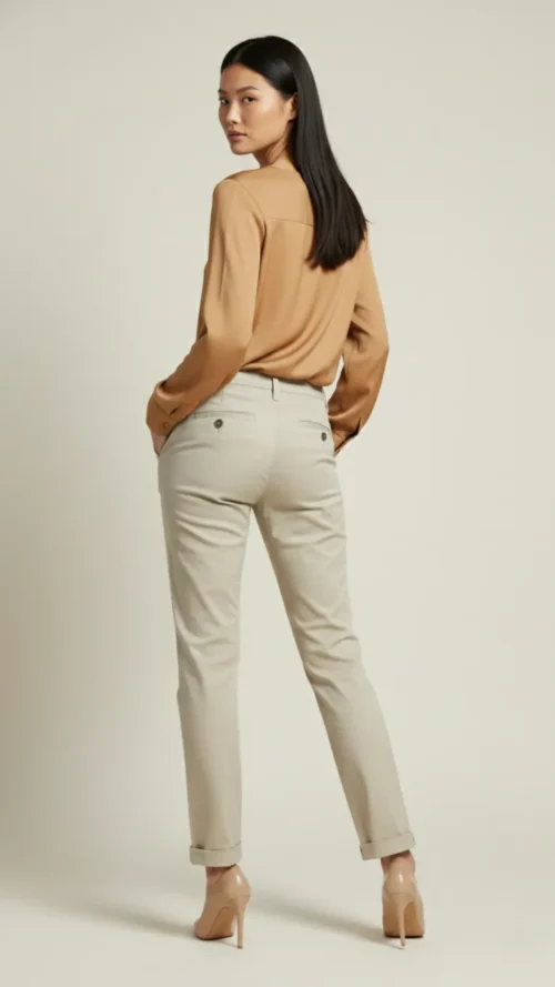 Pantalon chino beige