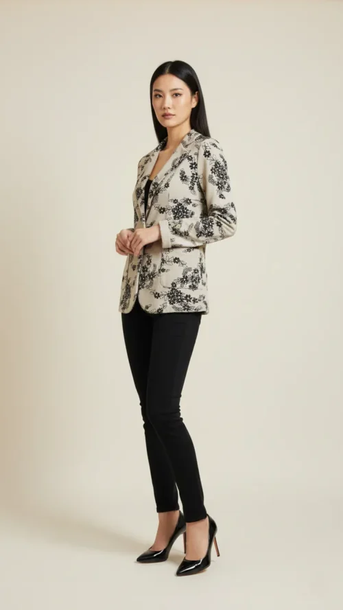 Veste blazer femme imprimé floral